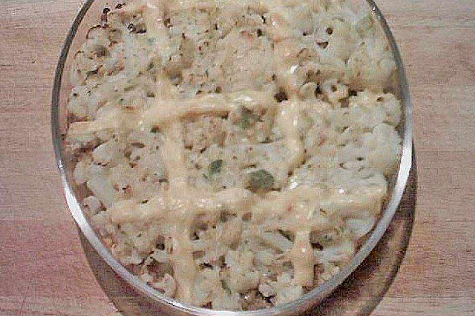 Blumenkohl-Hackfleisch-Gratin