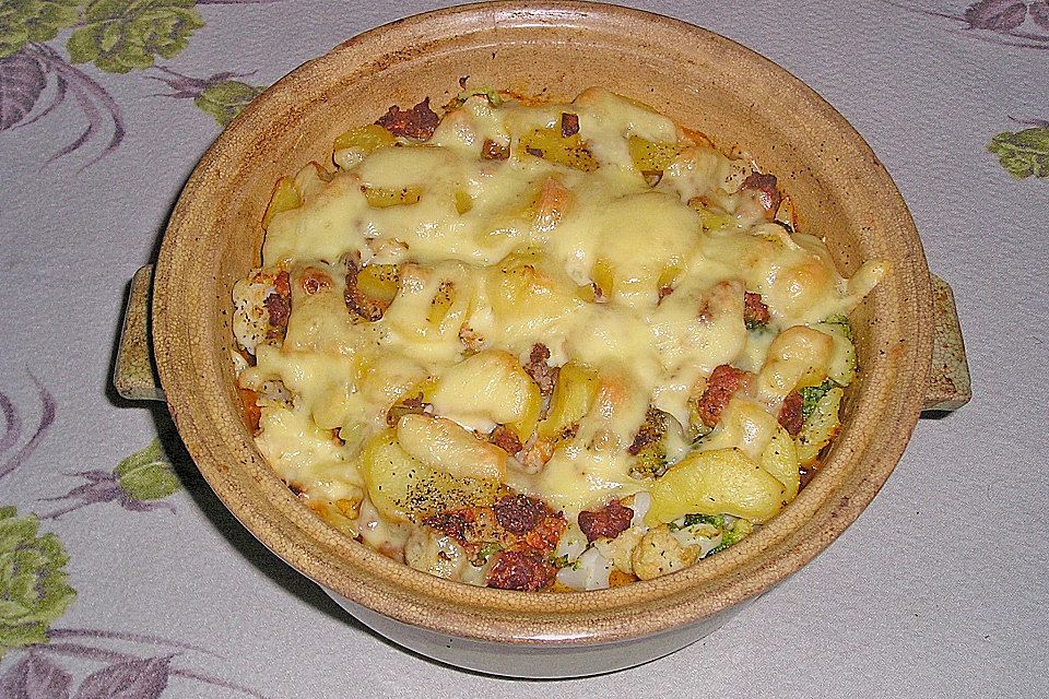 Blumenkohl-Hackfleisch-Gratin