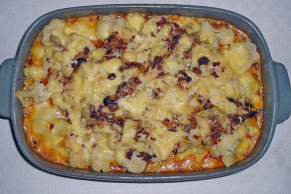 Blumenkohl-Hackfleisch-Gratin