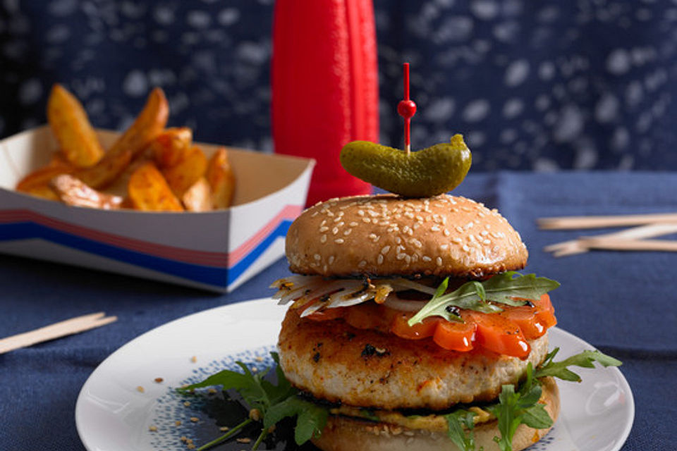 Fettarmer Chicken-Burger