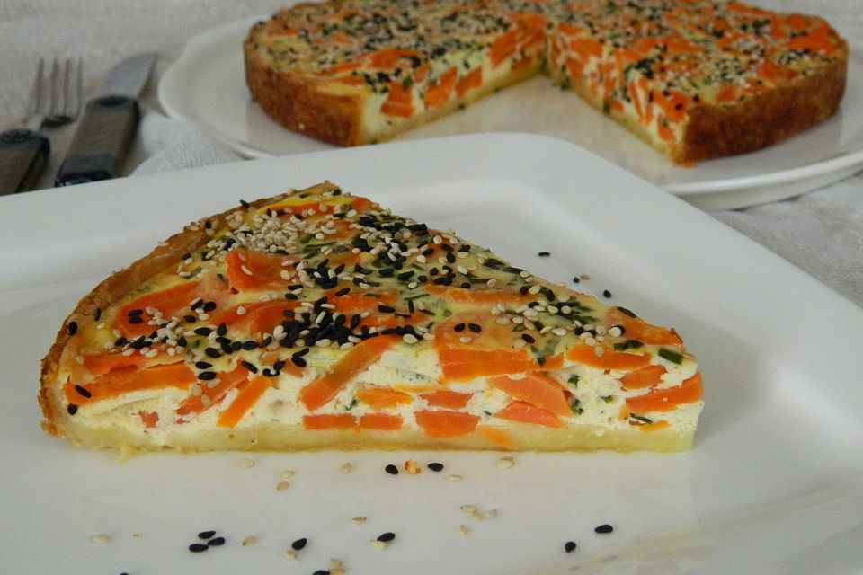 Karotten-Sesam-Tarte