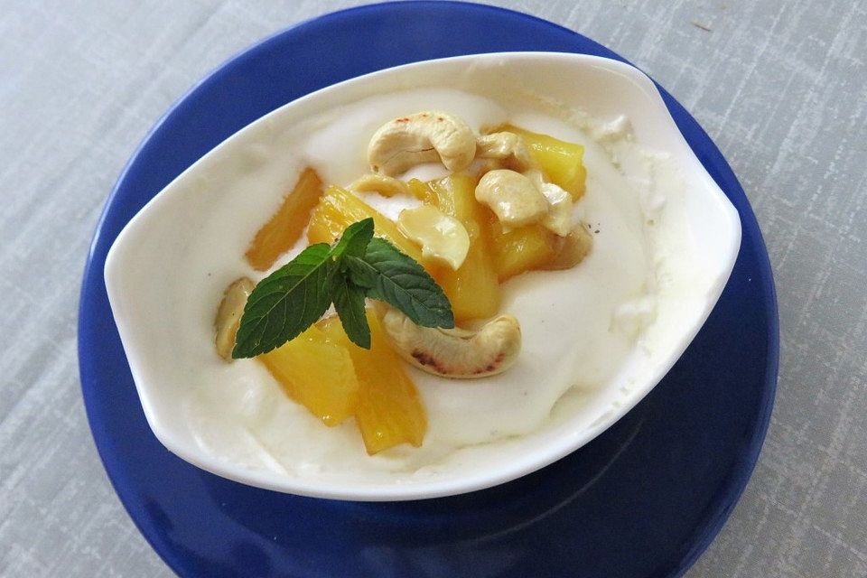 Ananas-Dickmilch-Dessert