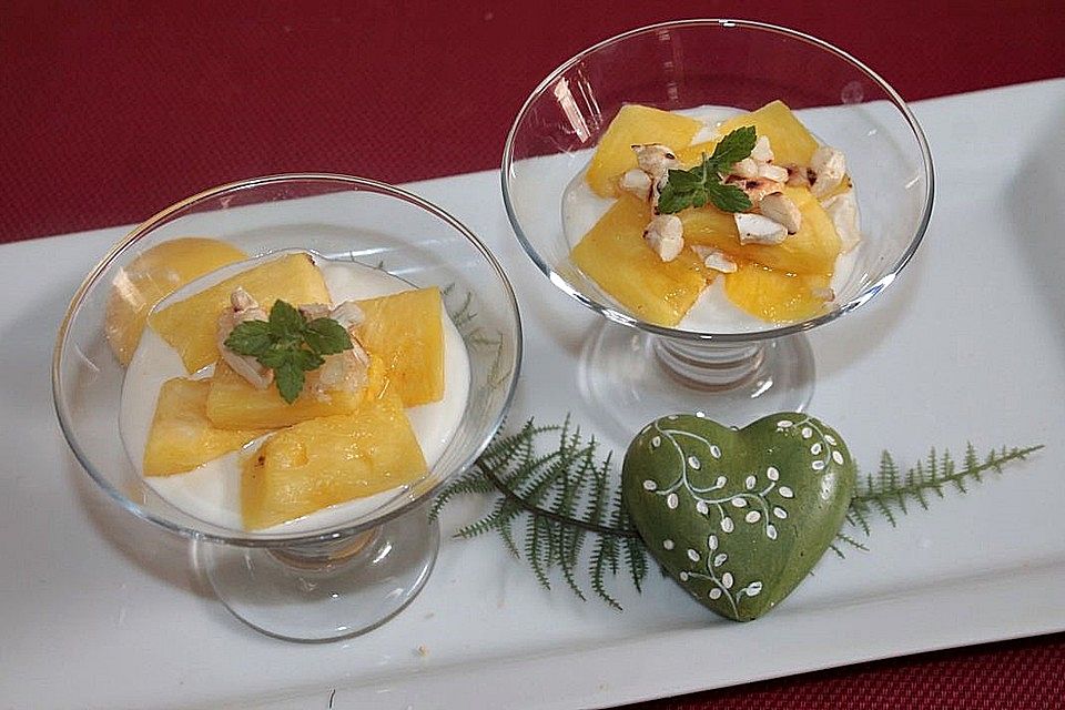 Ananas-Dickmilch-Dessert