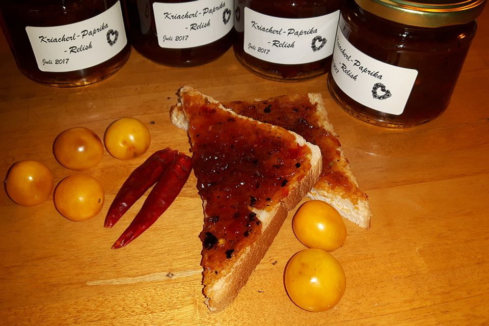 Kriacherl-Paprika-Relish