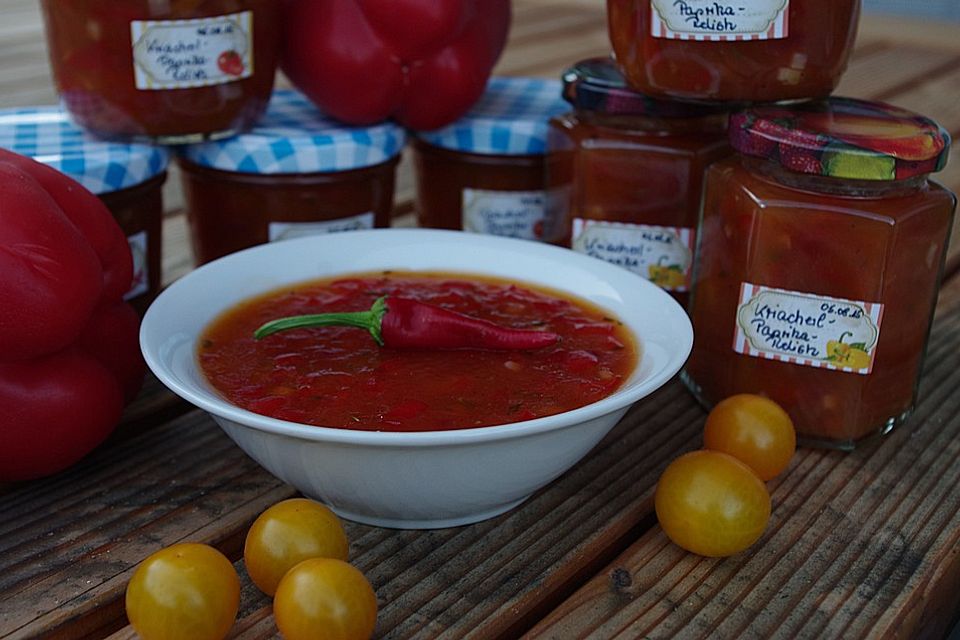 Kriacherl-Paprika-Relish