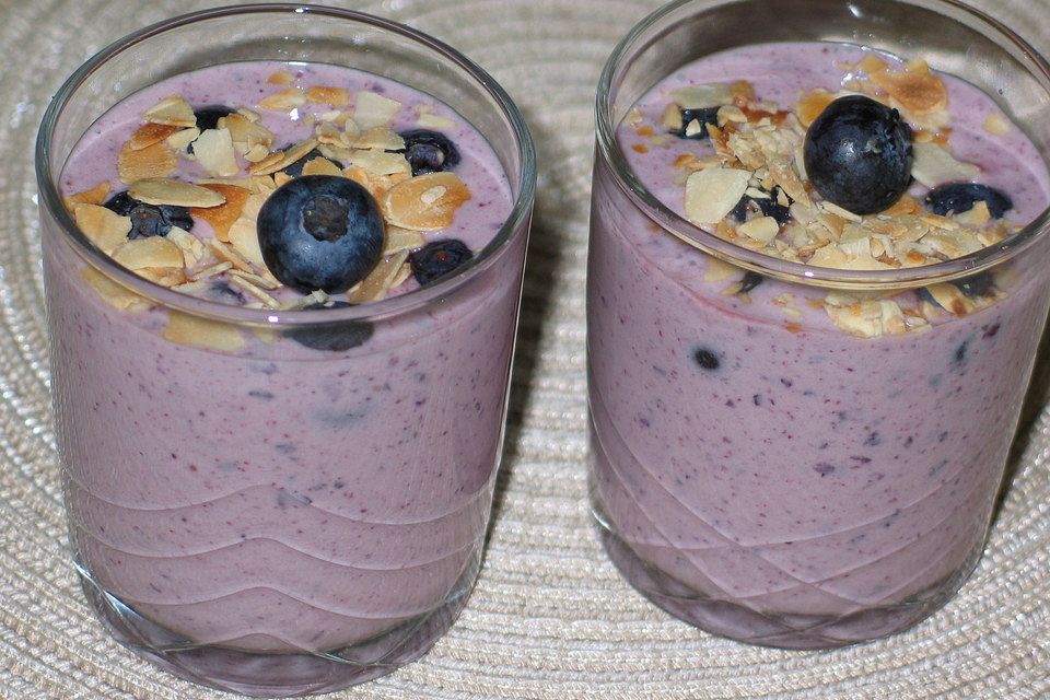 Blaubeer-Bananen-Creme