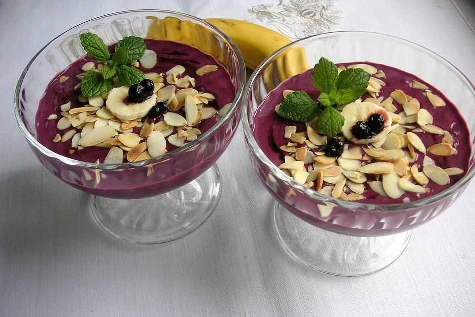 Blaubeer-Bananen-Creme