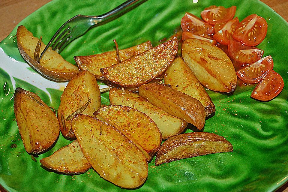 Zitronenkartoffeln aus dem Backofen