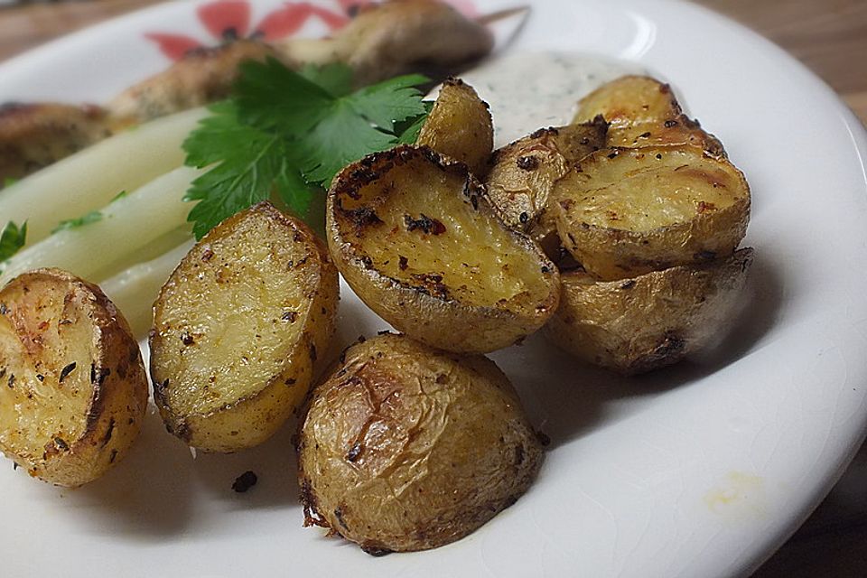 Zitronenkartoffeln aus dem Backofen