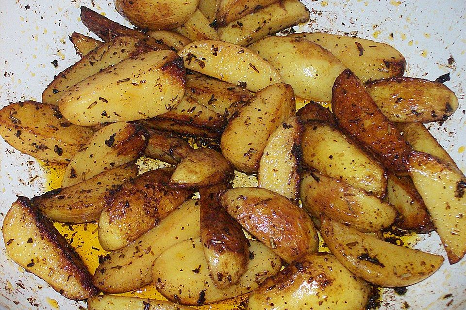 Zitronenkartoffeln aus dem Backofen