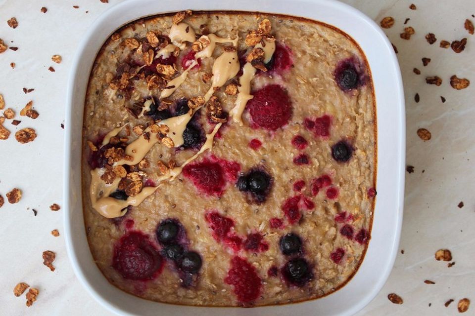 Baked Oatmeal mit Banane