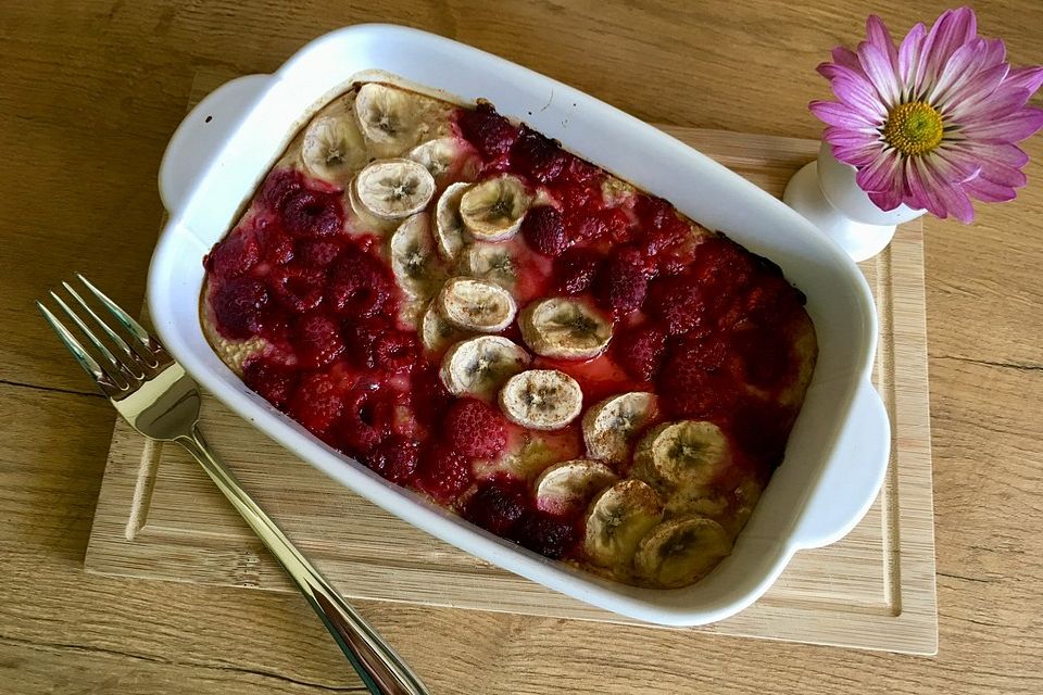 Baked Oatmeal mit Banane