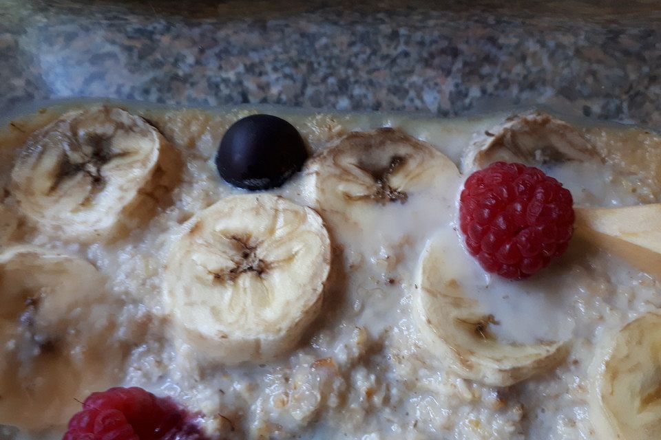 Baked Oatmeal mit Banane