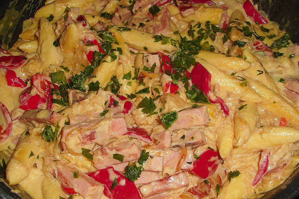 Leberkäse-Sauerkrautpfanne