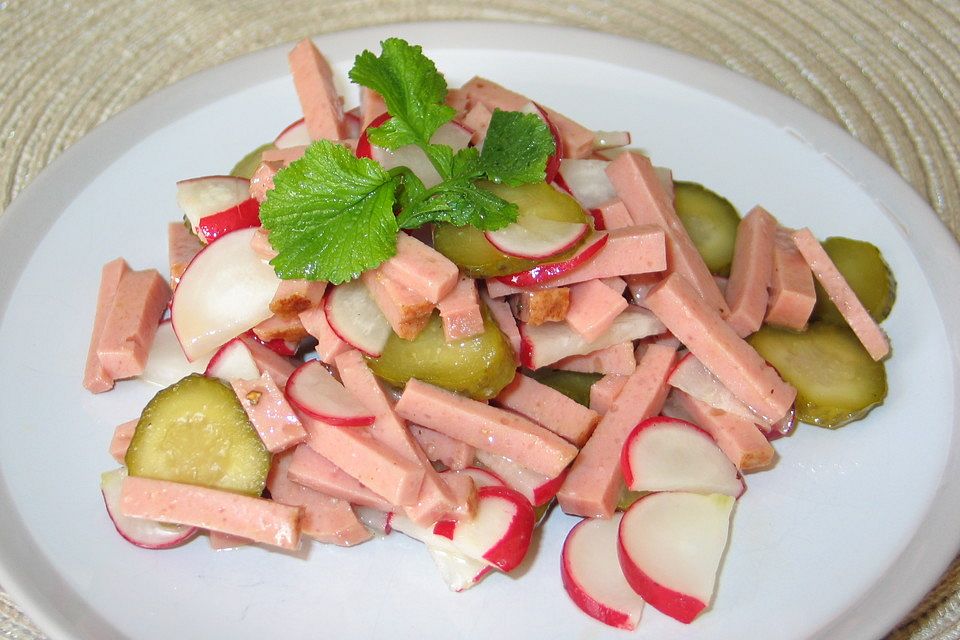 Schneller Leberkäsesalat