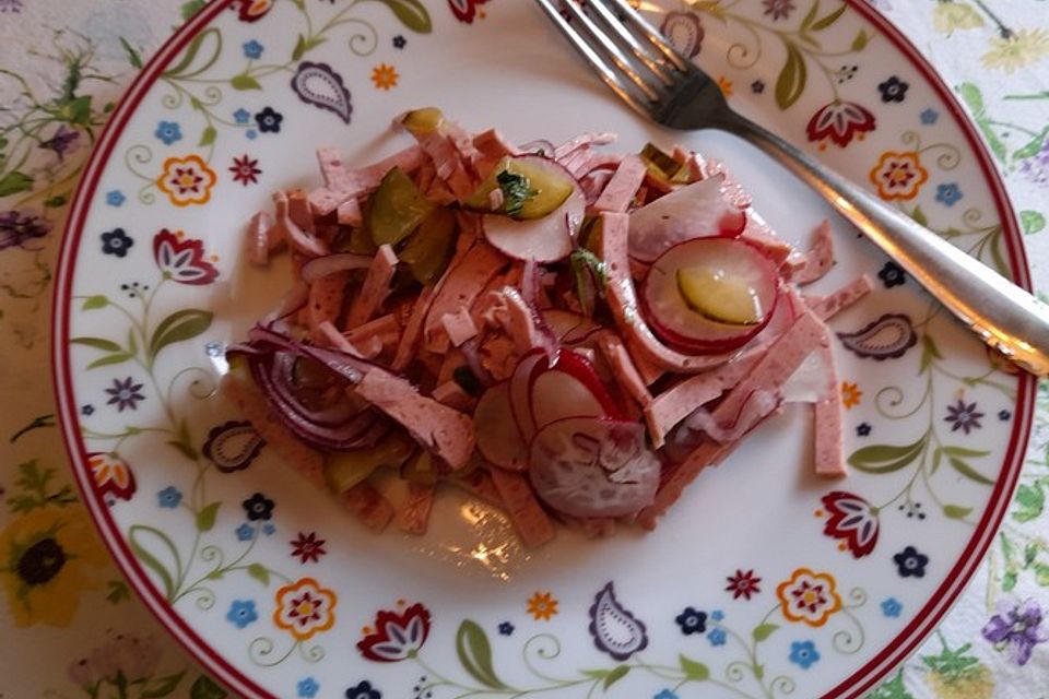 Schneller Leberkäsesalat