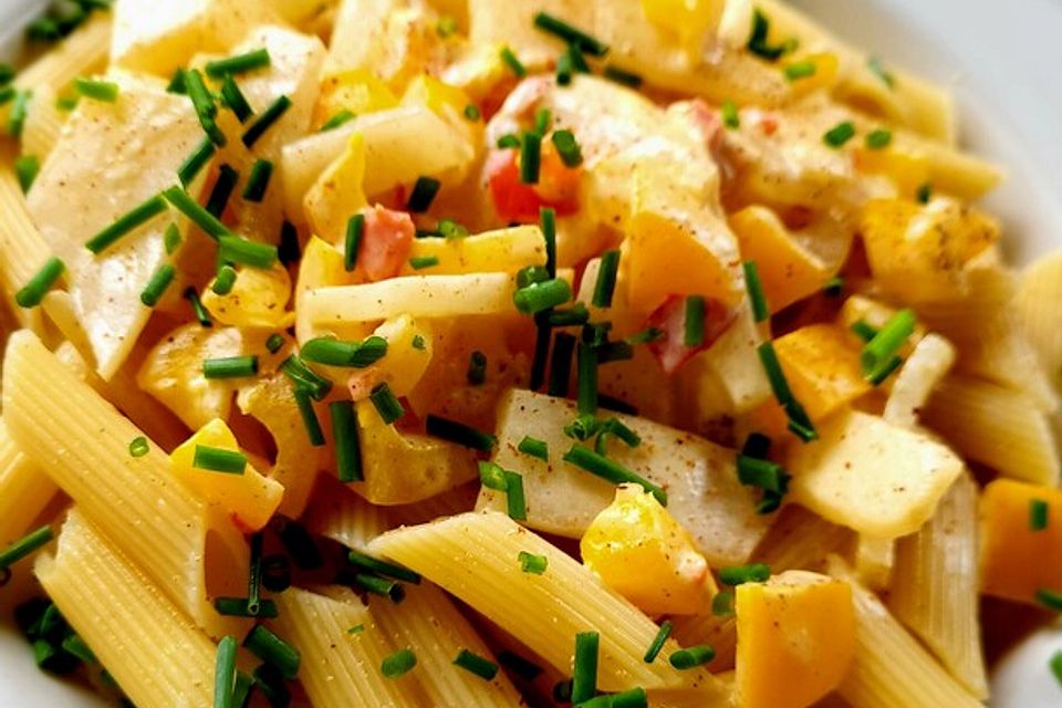 Penne mit cremiger Rettichsoße