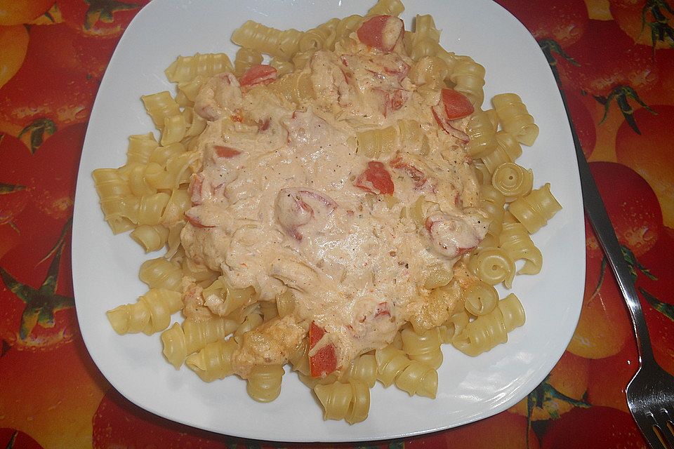 Penne mit cremiger Rettichsoße