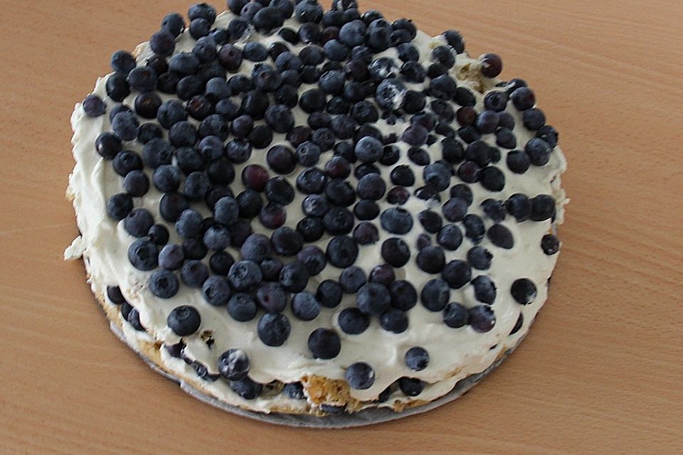 Zweistöckige Heidelbeer-Skyr-Torte