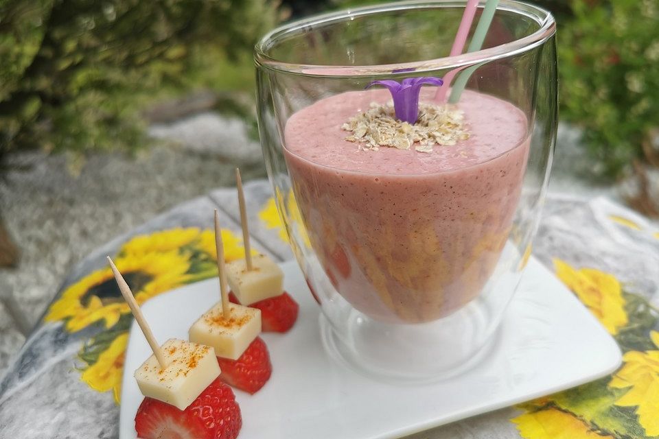 Erdbeer-Vanillejoghurt-Smoothie