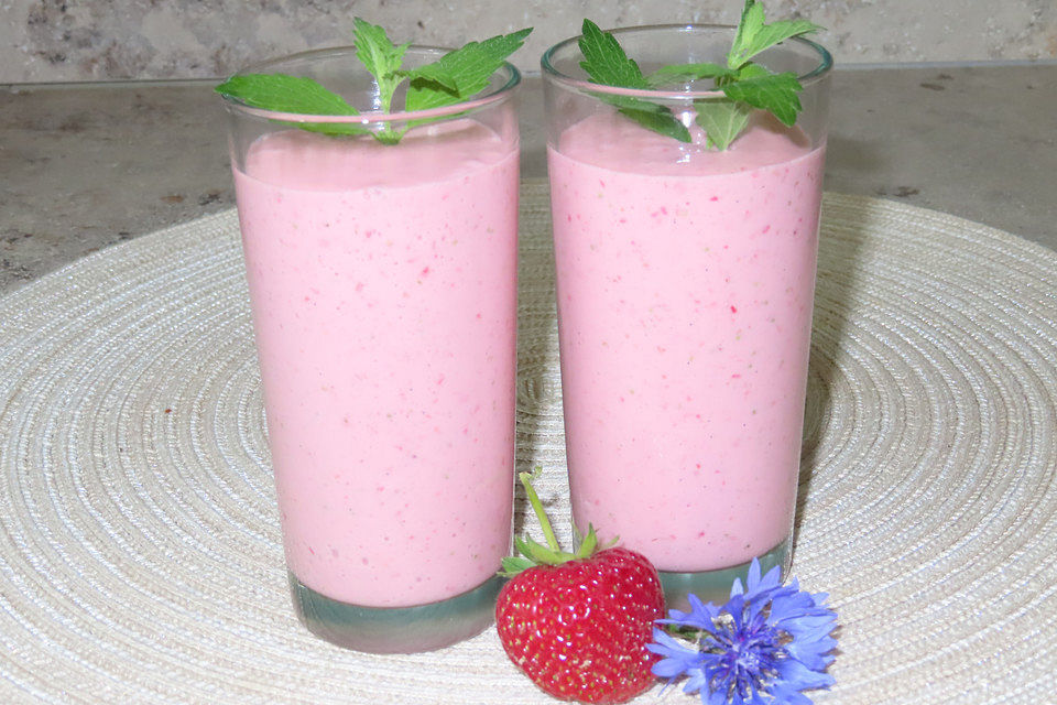 Erdbeer-Vanillejoghurt-Smoothie