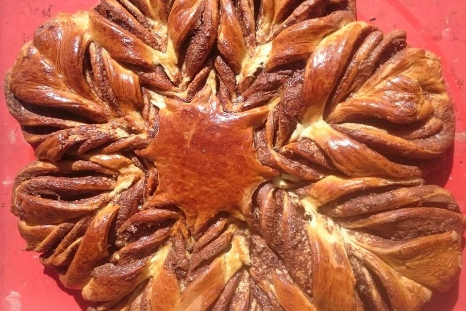 Nutella-Blume aus Brioche