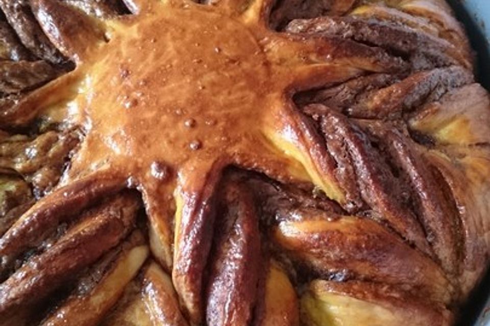 Nutella-Blume aus Brioche