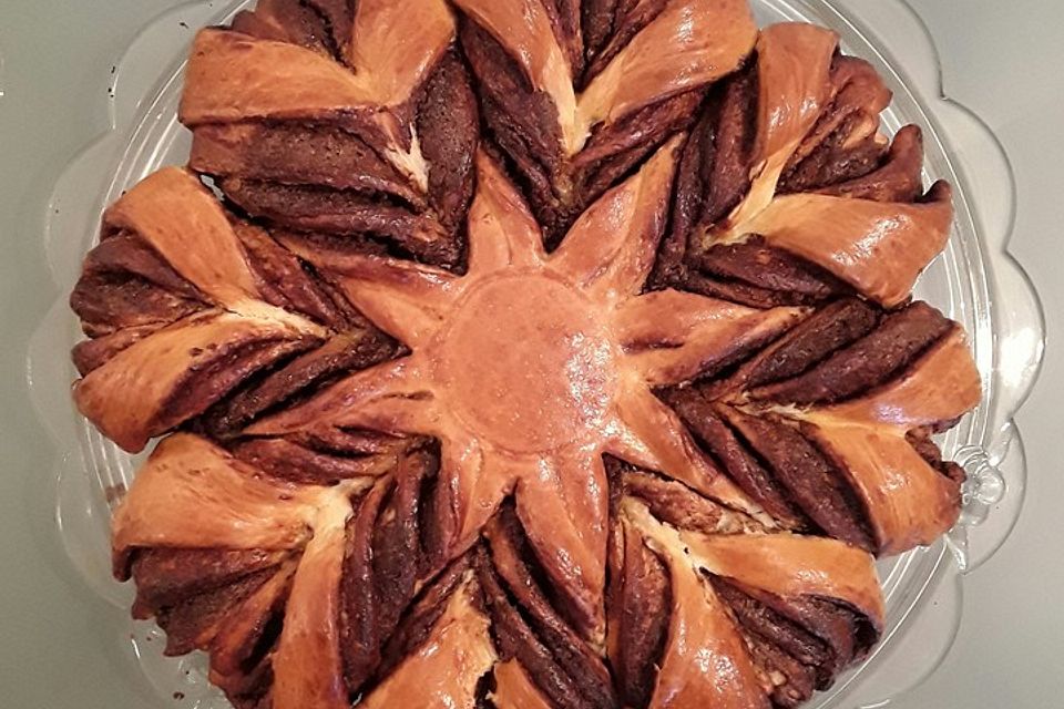 Nutella-Blume aus Brioche