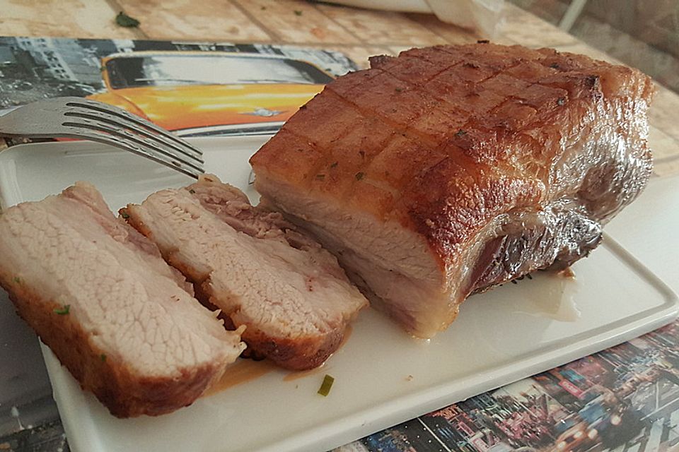 Schweinekrustenbraten mit Bockbiersauce