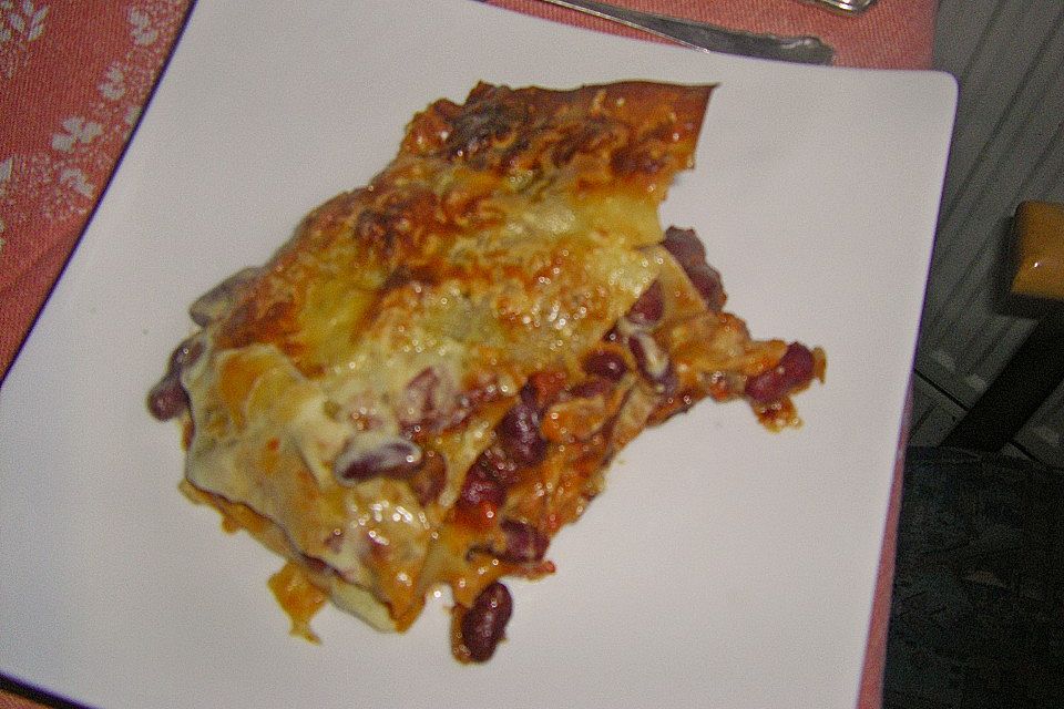 Exotische Rote - Bohnen Lasagne