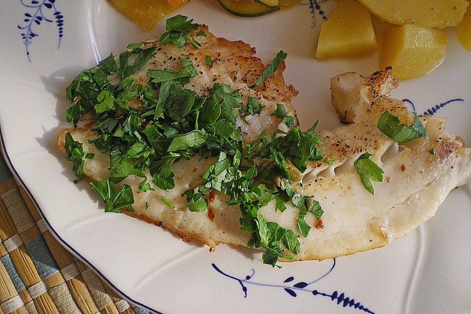 Kräuterfisch mit Zitronenkartoffeln