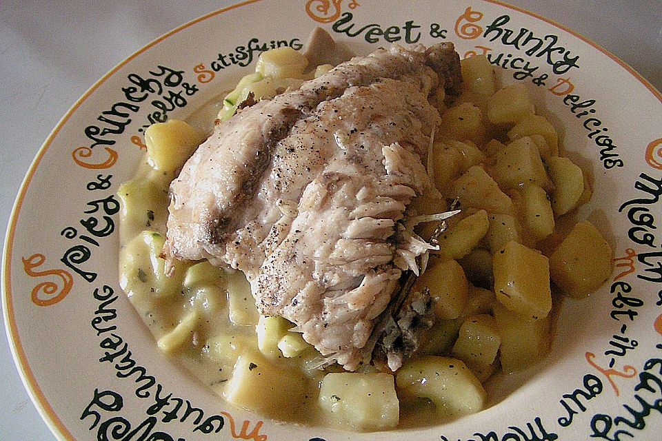 Kräuterfisch mit Zitronenkartoffeln