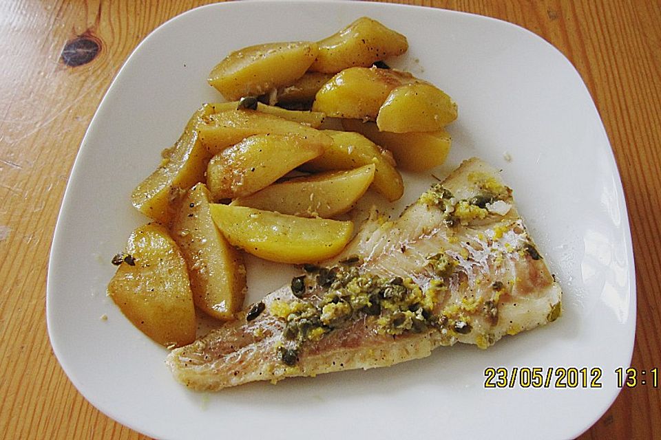 Kräuterfisch mit Zitronenkartoffeln