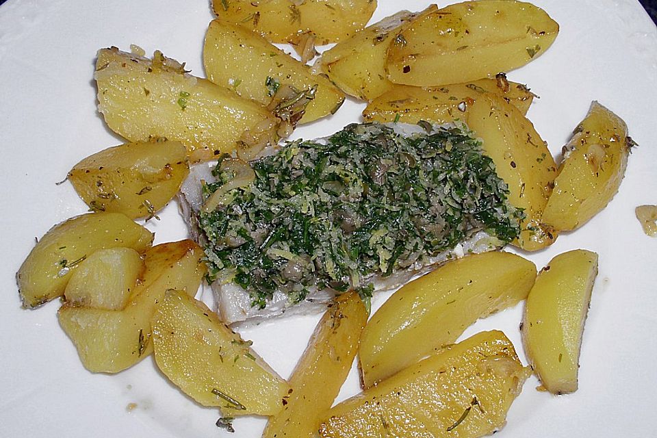 Kräuterfisch mit Zitronenkartoffeln