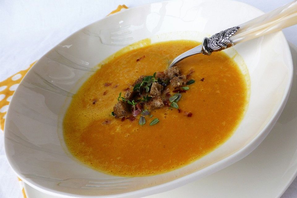 Kürbis-Mais-Suppe