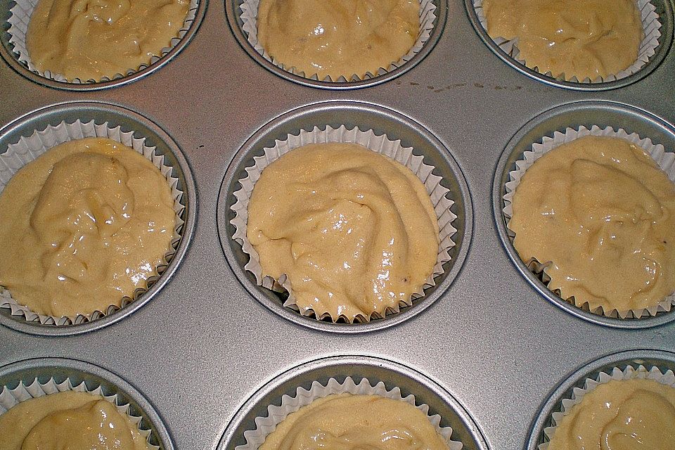 Bananenmuffins mit Walnuss - Topping