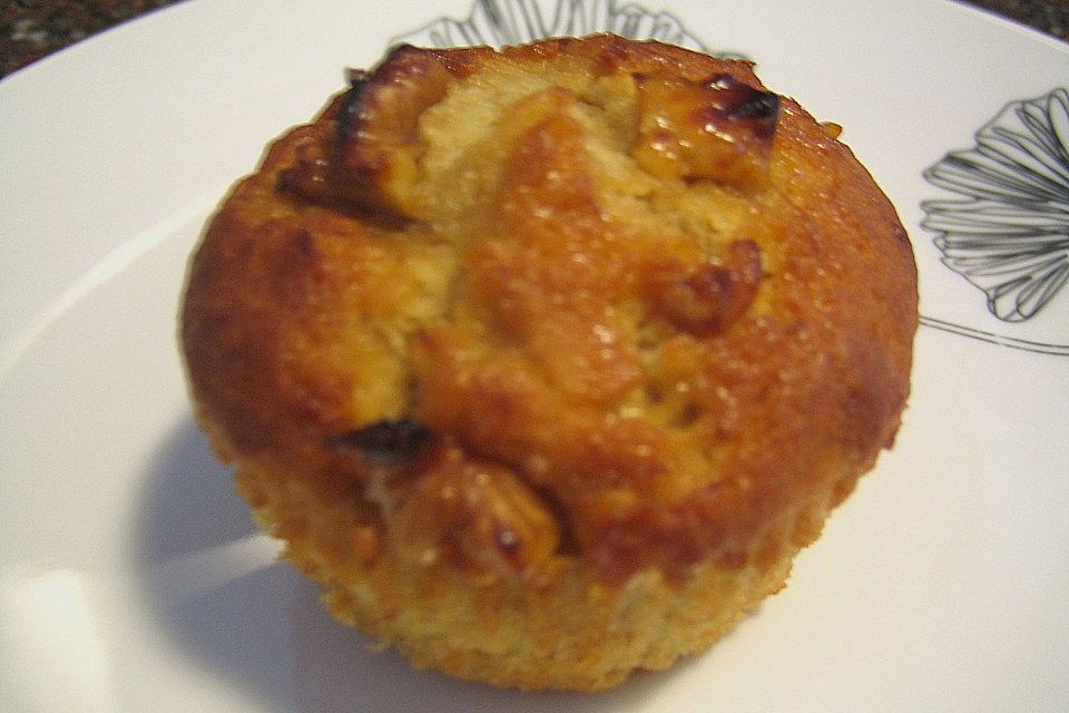 Bananenmuffins mit Walnuss - Topping