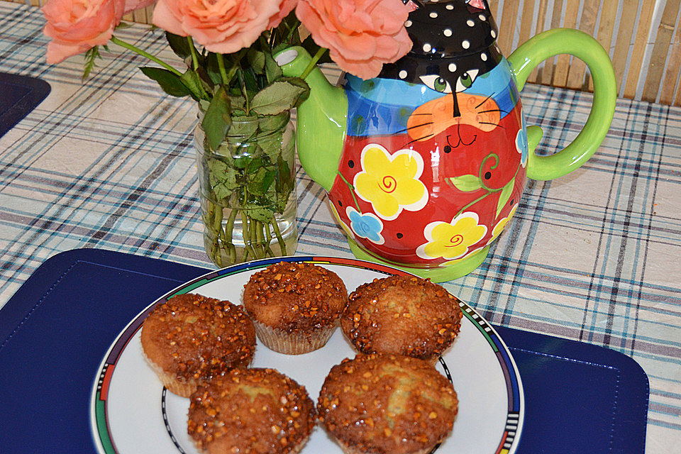 Bananenmuffins mit Walnuss - Topping