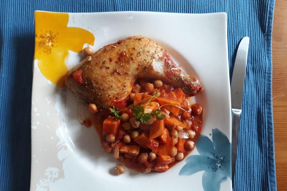 Marrokanische Hühnchen-Tajine