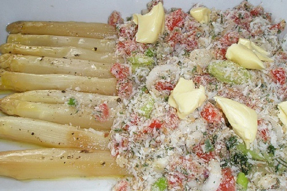 Spargel mit Parmesan-Kruste