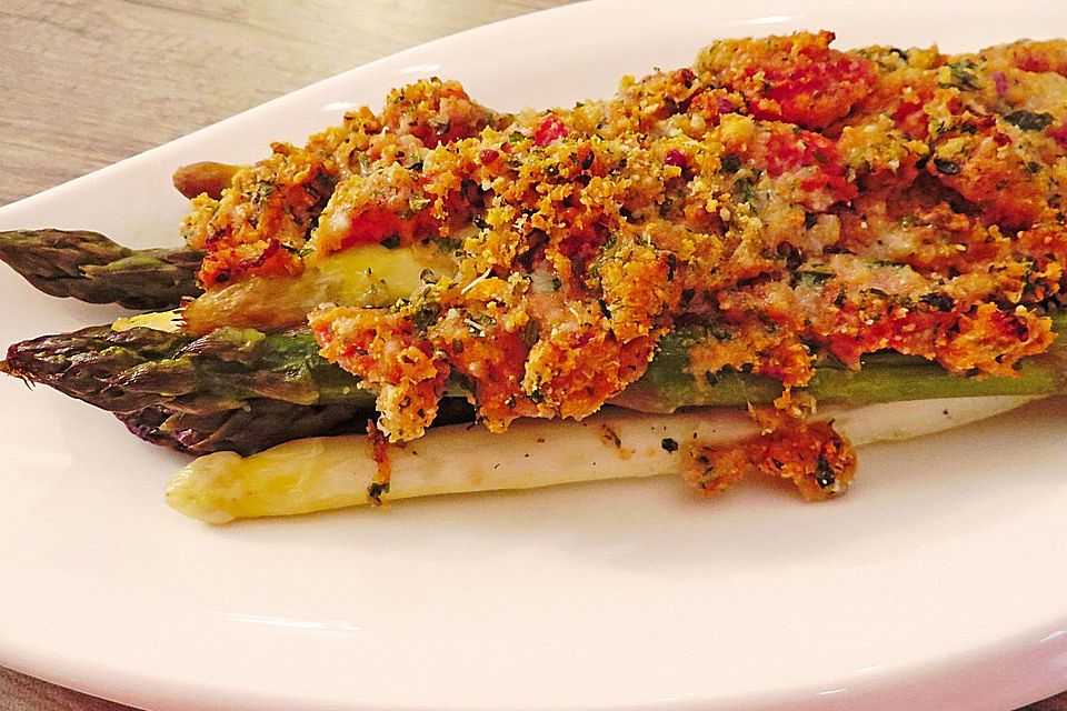 Spargel mit Parmesan-Kruste