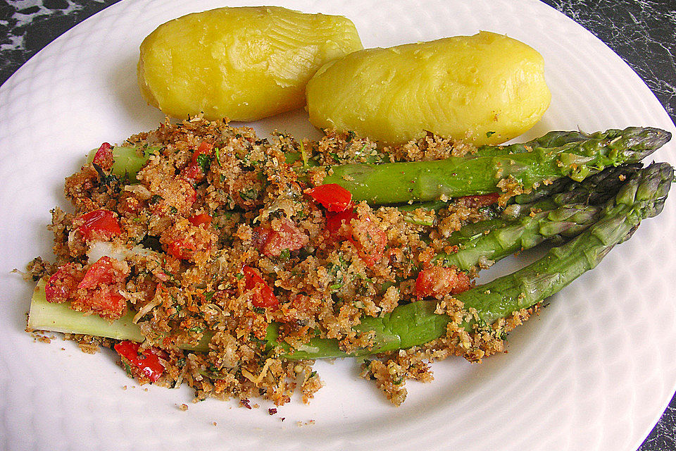 Spargel mit Parmesan-Kruste