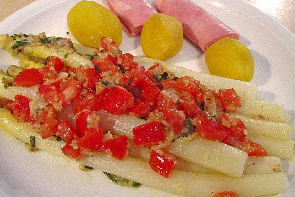 Spargel mit Parmesan-Kruste