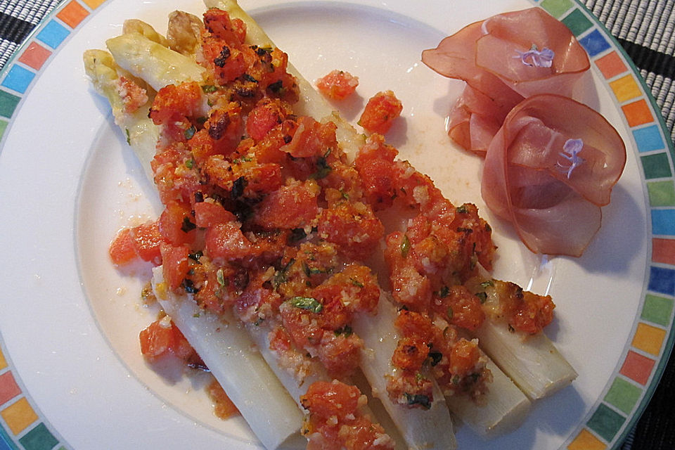 Spargel mit Parmesan-Kruste