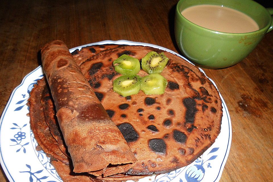 Schoko-Kaffee-Pfannkuchen