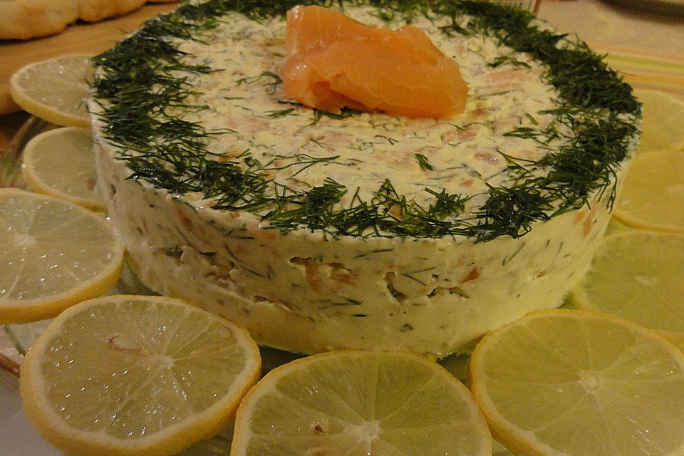 Lachs-Frischkäse-Torte