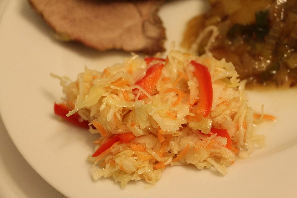 Krautsalat mit gekochter Marinade