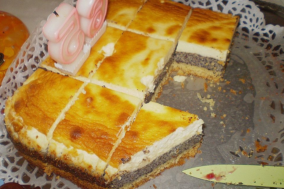 Mohnkuchen mit Schmand