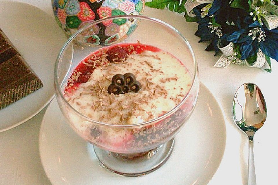 Himbeeren mit Banana - Cream