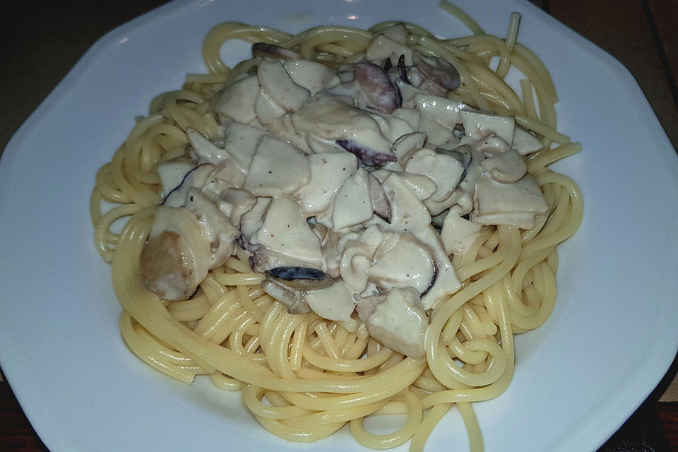 Spaghetti mit Pilzen